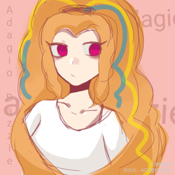 Size: 1080x1080 | Tagged: safe, artist:浪啊浪啊, adagio dazzle, equestria girls, female, looking at you, solo