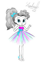 Size: 720x1280 | Tagged: safe, pinkie pie, equestria girls, clothes, dress, sketch, solo