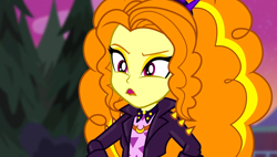 Size: 1902x1078 | Tagged: safe, screencap, adagio dazzle, better together, equestria girls, sunset's backstage pass!, clothes, female, jacket, outdoors, solo