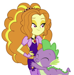 Size: 636x643 | Tagged: artist needed, safe, edit, editor:undeadponysoldier, adagio dazzle, spike, dragon, human, equestria girls, rainbow rocks, adagiospike, adoragio, crack shipping, cute, daaaaaaaaaaaw, female, hug, male, shipping, simple background, spikabetes, spikelove, straight, vector, vector edit, white background