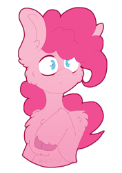 Size: 1280x1811 | Tagged: safe, artist:eleamorbid, pinkie pie, earth pony, pony, simple background, solo, transparent background, unshorn fetlocks