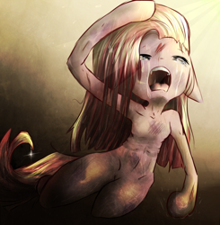 Size: 1100x1122 | Tagged: safe, artist:lucitfandmlp, pinkie pie, earth pony, pony, crying, pinkamena diane pie, sad, solo