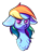 Size: 1972x2668 | Tagged: safe, artist:coco-drillo, derpibooru import, rainbow dash, pegasus, pony, annoyed, blushing, bust, cell shaded, chest fluff, ear blush, ear fluff, floppy ears, fluffy, natg2020, newbie artist training grounds, simple background, solo, transparent background, tsundere