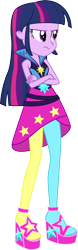 Size: 3086x9903 | Tagged: safe, artist:masem, derpibooru import, twilight sparkle, equestria girls, rainbow rocks, absurd resolution, clothes, costume, crossed arms, glare, sandals, simple background, transparent background