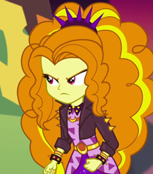 Size: 950x1080 | Tagged: safe, screencap, adagio dazzle, better together, equestria girls, sunset's backstage pass!, annoyed, cropped, female, solo