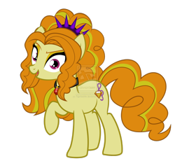 Size: 1600x1473 | Tagged: safe, artist:tigerbeetle, adagio dazzle, pony, equestria girls, rainbow rocks, battle of the bands, disguise, disguised siren, equestria girls ponified, female, headband, jewelry, necklace, obtrusive watermark, ponified, simple background, solo, spiked headband, transparent background, watermark