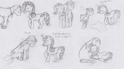 Size: 1230x686 | Tagged: safe, artist:seiyaku, big macintosh, rarity, pony, unicorn, female, male, rarimac, shipping, sketch, straight, traditional art