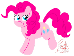 Size: 766x583 | Tagged: safe, artist:hufflepuffrave, pinkie pie, earth pony, pony, simple background, solo, transparent background