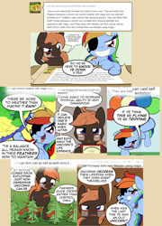 Size: 1960x2718 | Tagged: safe, artist:wadusher0, derpibooru import, rainbow dash, oc, oc:rubik, earth pony, pegasus, pony, ask, ask pun, balloon, male, pirate dash, stallion