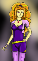 Size: 1200x1920 | Tagged: safe, artist:symptom99, adagio dazzle, equestria girls, rainbow rocks, breasts, cleavage, clothes, female, fingerless gloves, gem, gloves, leggings, siren gem, solo