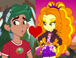 Size: 1139x881 | Tagged: safe, adagio dazzle, timber spruce, equestria girls, equestria girls series, legend of everfree, sunset's backstage pass!, spoiler:eqg series (season 2), bracelet, clothes, female, headband, jacket, jewelry, leather jacket, male, shipping, shipping domino, shorts, spiked headband, spiked wristband, straight, timberdazzle, wristband