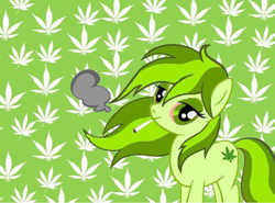 Size: 720x534 | Tagged: artist needed, safe, derpibooru import, oc, oc only, oc:stoney poney, earth pony, pony, blunt, drugs, marijuana, solo, wallpaper