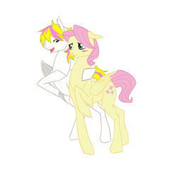 Size: 2000x2000 | Tagged: safe, artist:basykail, butterscotch, fluttershy, oc, bat pony, pony, high res, male, rule 63, simple background, stallion, transparent background