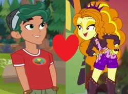 Size: 1353x1000 | Tagged: safe, edit, edited screencap, screencap, adagio dazzle, timber spruce, equestria girls, equestria girls series, legend of everfree, sunset's backstage pass!, spoiler:eqg series (season 2), female, male, shipping, shipping domino, spiked headband, straight, timberdazzle