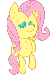 Size: 2000x2947 | Tagged: safe, artist:little903, fluttershy, pegasus, pony, high res, plushie, simple background, solo, transparent background, vector