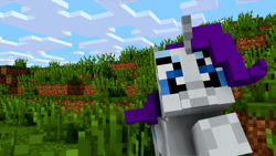 Size: 1280x720 | Tagged: safe, artist:brayant9, rarity, pony, unicorn, minecraft, rarity wallpaper, solo, youtube link