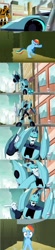 Size: 1264x5740 | Tagged: safe, derpibooru import, edit, edited screencap, screencap, rainbow dash, pegasus, pony, the return of harmony, blurr, bumblebee, comic, crossover, female, mare, screencap comic, transformers, transformers animated