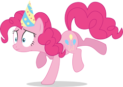 Size: 10082x7126 | Tagged: safe, artist:illumnious, pinkie pie, earth pony, pony, castle sweet castle, .ai available, absurd resolution, hat, party hat, s05e03, simple background, solo, transparent background, vector