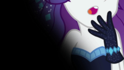 Size: 1920x1080 | Tagged: safe, screencap, rarity, equestria girls, equestria girls series, the other side, bare shoulders, close-up, female, meme origin, open mouth, rarity's brand, sexy, sleeveless, strapless, template