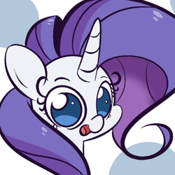 Size: 1000x1000 | Tagged: safe, artist:turtlefarminguy, rarity, pony, unicorn, bust, looking at you, profile picture