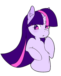 Size: 750x935 | Tagged: safe, artist:chocone, derpibooru import, twilight sparkle, pony, unicorn, female, mare, multicolored mane, purple coat, solo