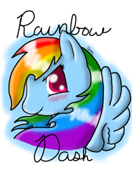 Size: 768x1024 | Tagged: safe, artist:yazmen10, derpibooru import, rainbow dash, pegasus, pony, solo