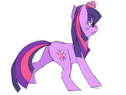 Size: 900x675 | Tagged: safe, artist:bae-mon, derpibooru import, twilight sparkle, pony, unicorn, female, mare, multicolored mane, purple coat, solo