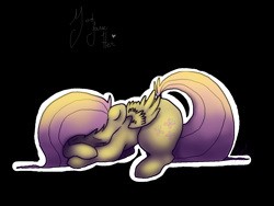 Size: 1600x1200 | Tagged: safe, artist:lerainbowturtle, fluttershy, pegasus, pony, female, mare, sad, solo