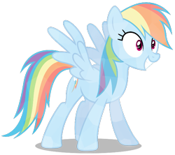Size: 615x547 | Tagged: safe, artist:caliazian, derpibooru import, edit, rainbow dash, crystal pony, pegasus, pony, season 4, testing testing 1-2-3, crystallized, crystallized pony, cute, dashabetes, excited, female, grin, mare, simple background, smiling, solo, spread wings, teeth, transparent background, vector, wings