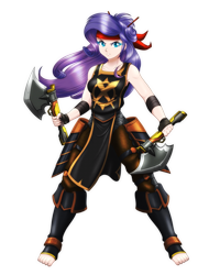 Size: 4000x5000 | Tagged: safe, artist:danmakuman, rarity, human, armpits, axe, barefoot, battle axe, clothes, commission, dual wield, fantasy class, feet, female, humanized, simple background, solo, transparent background, warrior, weapon