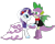 Size: 999x799 | Tagged: safe, artist:raggyrabbit94, rarity, spike, dragon, pony, unicorn, adult, adult spike, clothes, dress, female, male, older, older spike, shipping, sparity, straight, wedding dress, winged spike