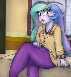 Size: 1200x1300 | Tagged: safe, artist:pavlovzdawg, princess celestia, principal celestia, equestria girls, celestia's office, clothes, female, looking at you, solo