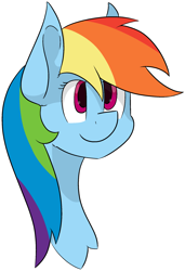 Size: 1457x2125 | Tagged: safe, artist:skylarpalette, derpibooru import, rainbow dash, pegasus, pony, female, fluffy, full color, looking up, mare, simple background, simple shading, smiling, transparent background