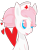 Size: 1280x1603 | Tagged: safe, artist:dewdropdazz1e, nurse redheart, earth pony, pony, female, heart, mare, pink mane, pink tail, solo, white coat