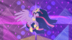 Size: 3840x2160 | Tagged: safe, artist:decprincess, artist:laszlvfx, derpibooru import, edit, princess twilight 2.0, twilight sparkle, twilight sparkle (alicorn), alicorn, the last problem, royalty, solo, wallpaper, wallpaper edit