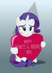 Size: 4587x6398 | Tagged: safe, artist:mrkat7214, rarity, pony, unicorn, absurd resolution, blushing, heart, hearts and hooves day, solo, vector