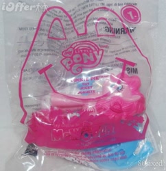 Size: 580x598 | Tagged: safe, pinkie pie, bag, irl, mcdonald's, mcdonald's happy meal toys, photo, solo, toy