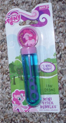 Size: 320x592 | Tagged: safe, pinkie pie, bubble wand, irl, photo, solo, toy