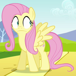 Size: 534x536 | Tagged: safe, screencap, fluttershy, pegasus, pony, hurricane fluttershy, cropped, solo