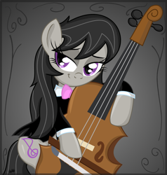 Size: 1000x1049 | Tagged: safe, artist:daniel-sg, octavia melody, earth pony, pony, bedroom eyes, cello, musical instrument, solo