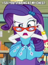 Size: 600x821 | Tagged: safe, edit, edited screencap, screencap, apple bloom, rarity, better together, equestria girls, happily ever after party, happily ever after party: rarity, caption, cyoa, image macro, impact font, text