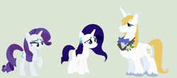 Size: 1280x565 | Tagged: safe, artist:honeydew001, prince blueblood, rarity, pony, unicorn, family, female, male, offspring, parent:prince blueblood, parent:rarity, parents:rariblood, rariblood, shipping, straight