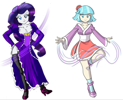 Size: 3488x2848 | Tagged: safe, artist:danmakuman, coco pommel, rarity, equestria girls, equestria girls-ified