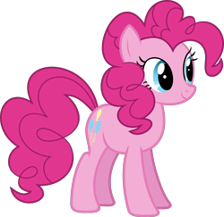 Size: 3560x3456 | Tagged: safe, artist:deyrasd, pinkie pie, earth pony, pony, female, mare, simple background, smiling, solo, transparent background, vector