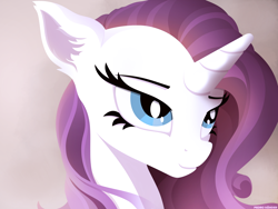 Size: 2000x1500 | Tagged: safe, artist:pedrohander, rarity, pony, unicorn, bust, portrait, solo