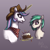 Size: 931x931 | Tagged: safe, artist:bigrigs, princess celestia, oc, oc:benis, alicorn, pony, applestia, birthday, birthday cake, cake, cowboy hat, definitely not celestia, food, hat, not celestia, stetson, wild westia