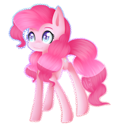 Size: 2226x2386 | Tagged: safe, artist:ladyunilove, pinkie pie, earth pony, pony, signature, simple background, solo, transparent background