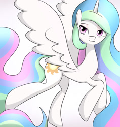 Size: 1330x1404 | Tagged: safe, artist:fotasy, princess celestia, alicorn, pony, misleading thumbnail, simple background, smiling, solo, white background