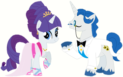 Size: 753x469 | Tagged: safe, artist:unicornsmile, fancypants, rarity, pony, unicorn, clothes, dress, female, male, marriage, raripants, shipping, straight, wedding, wedding dress