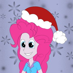 Size: 2337x2337 | Tagged: safe, artist:php47, pinkie pie, equestria girls, christmas, hat, santa hat, solo